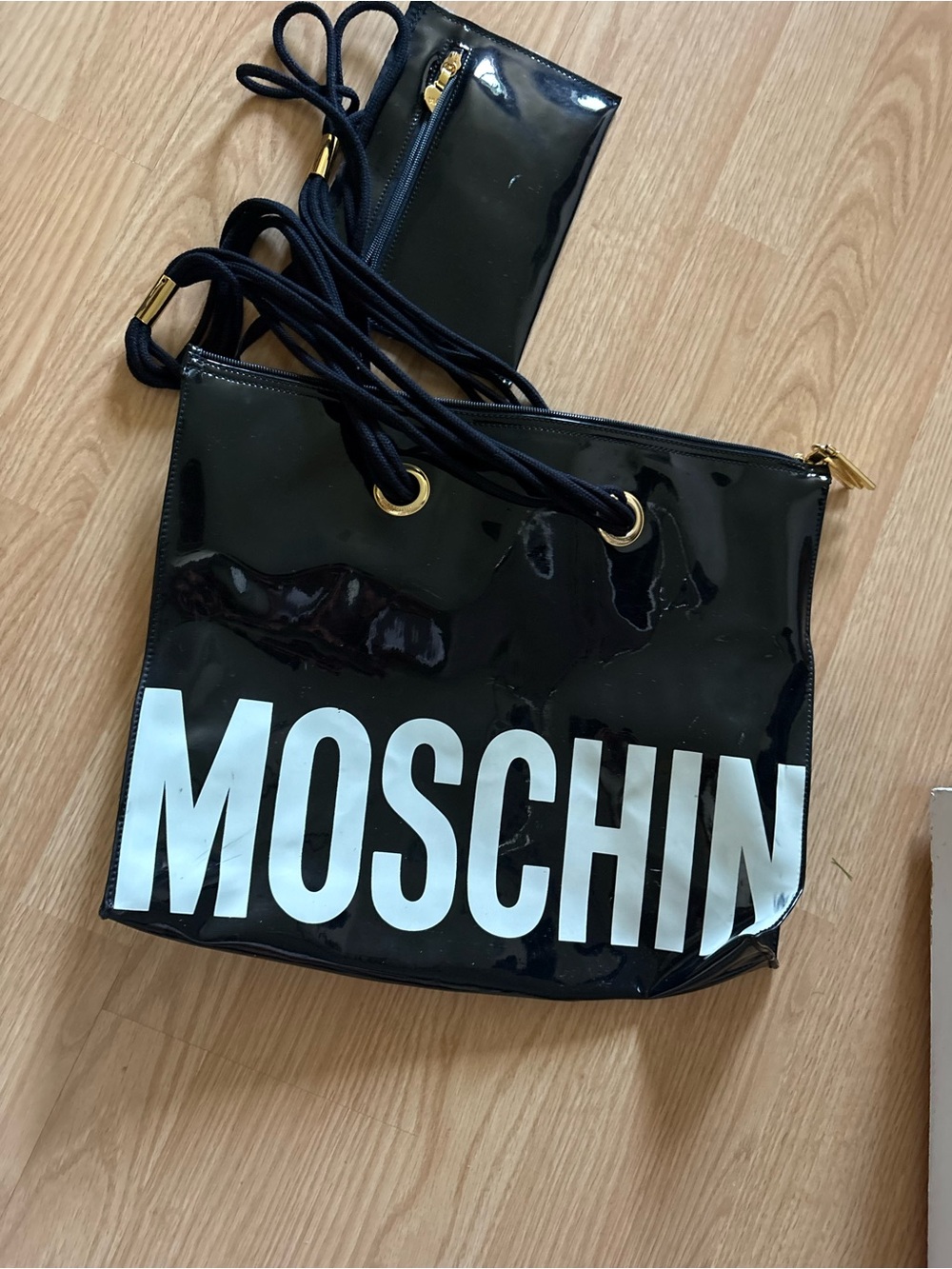 Moschino Printed Logo PVC Tote